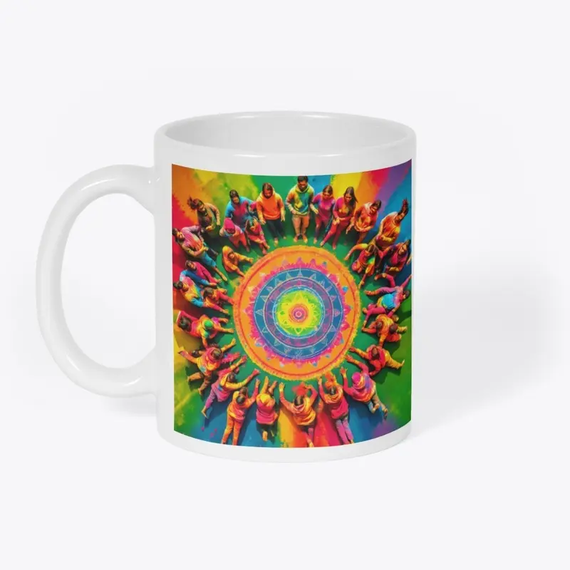 Mandala or Holi Art Print Water Bottle